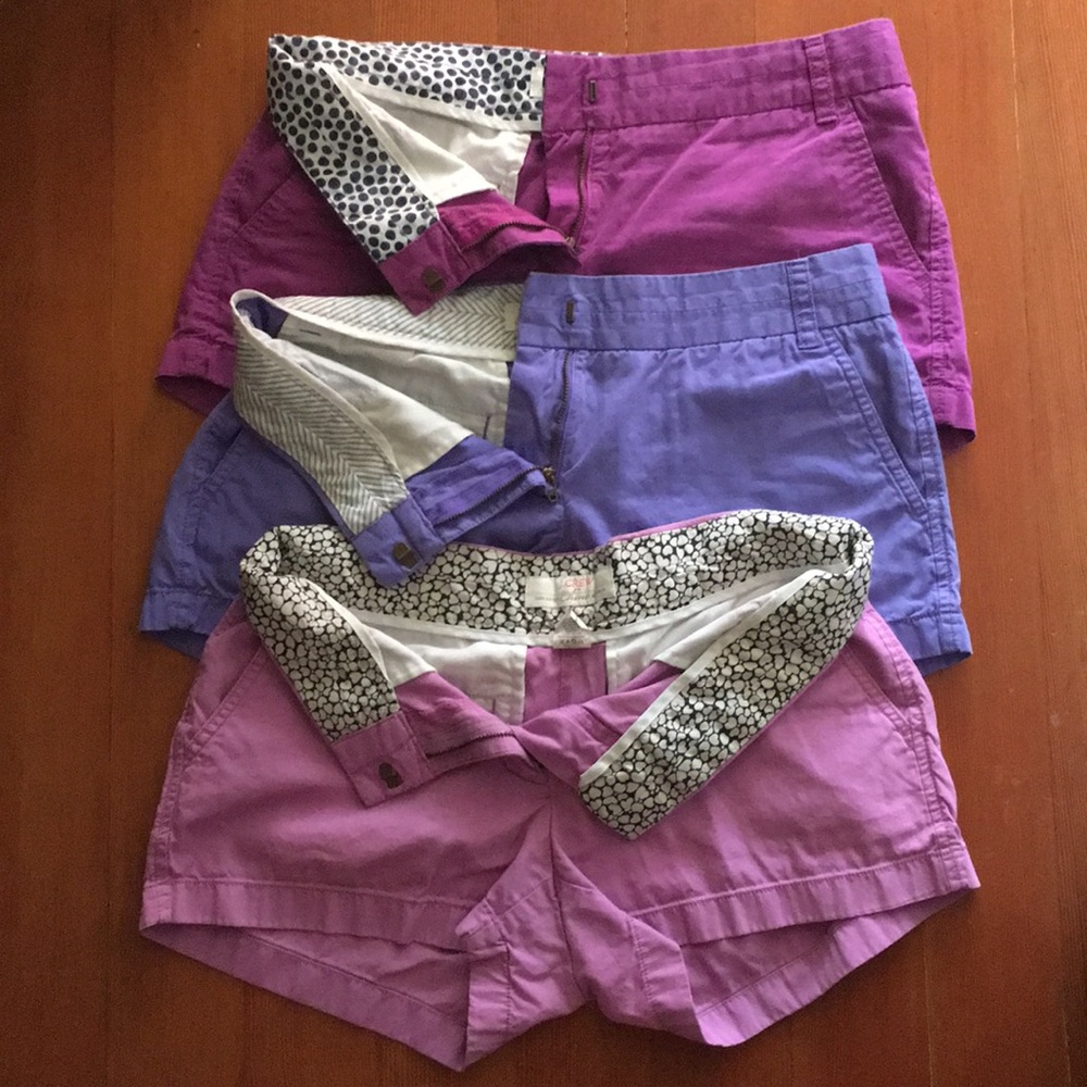 J. Crew 100% Cotton Chino Shorts! 3 Pairs, Each Sold Individually. Size 4